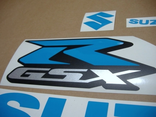 Suzuki GSX-R 750 Universal with Lightblue Vinyl-Sticker