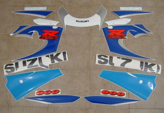 Suzuki GSX-R 600 1999 - Weiß/Blau - Aufkleber-Dekor