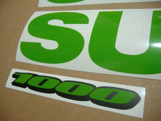 Suzuki GSX-R 1000 Universal with Lime-Green Vinyl-Sticker