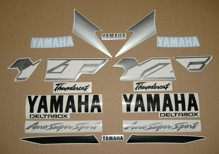 Restoration Sticker for Yamaha YZF-600R 2000 in Black/Silver/Gold