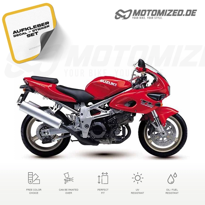 Suzuki TL 1000S 2000 in rot mit Aufkleber-Dekor