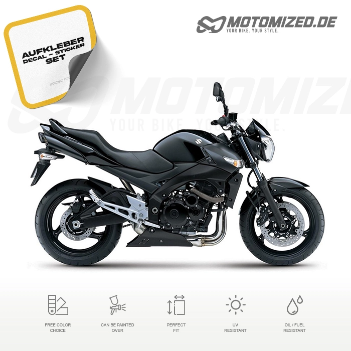 Suzuki GSR 600 2009 with Black Motorcycle Decals