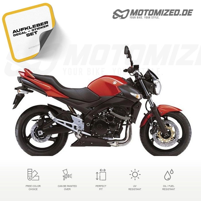 Suzuki GSR 600 2009 with Red Motorcycle Decals