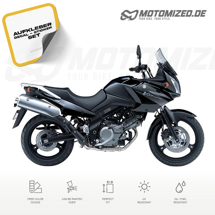 Suzuki DL650 V-STROM 2005 with Black Motorcycle Decals