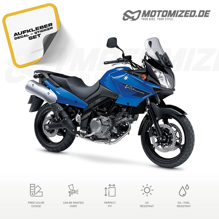 Suzuki DL650 V-STROM 2007 with Blue Motorcycle Decals