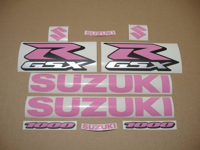 Suzuki GSX-R 1000 Universal with Barbie Pink Motorcycle Decals