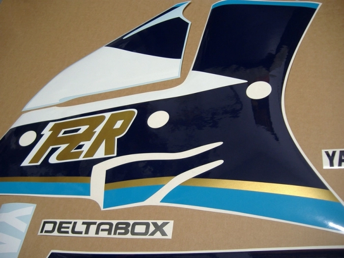 Replica Dekor für Yamaha FZR 1000 1990 in Schwarz/Blau/Weiß Replica Dekor für Yamaha FZR 1000 1990 in Schwarz/Blau/Weiß