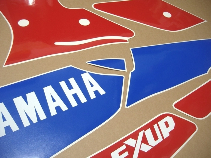 Yamaha FZR 1000 1989 - Weiß/Rot - Aufkleber-Dekor Yamaha FZR 1000 1989 - Weiß/Rot - Aufkleber-Dekor