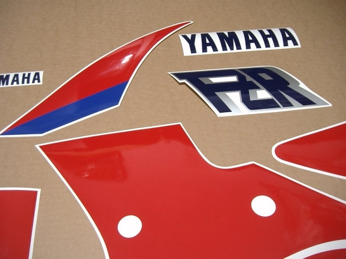 Yamaha FZR 1000 1989 - Weiß/Rot - Aufkleber-Dekor Yamaha FZR 1000 1989 - Weiß/Rot - Aufkleber-Dekor
