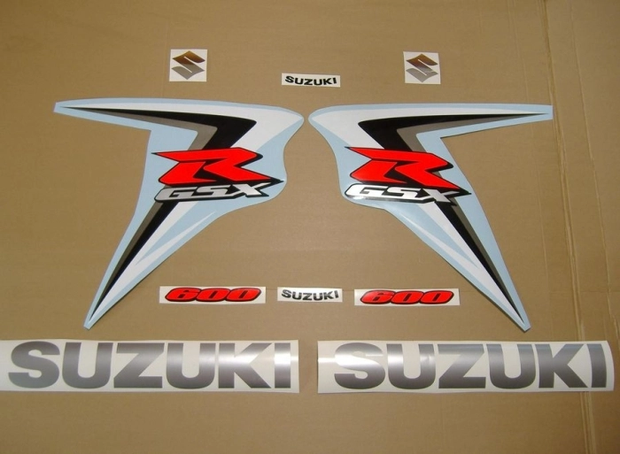 Suzuki GSX-R 600 2007 with Red/White Vinyl-Sticker