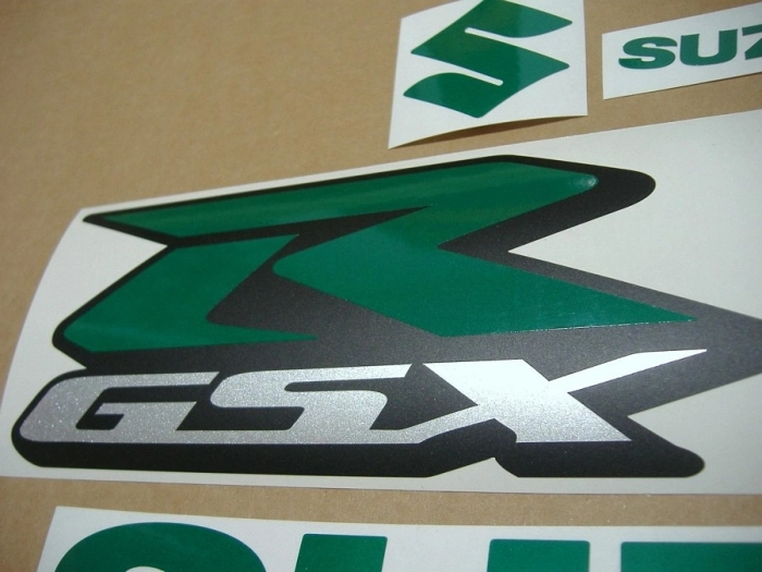 Suzuki GSX-R 1000 with Reflective Green Vinyl-Sticker