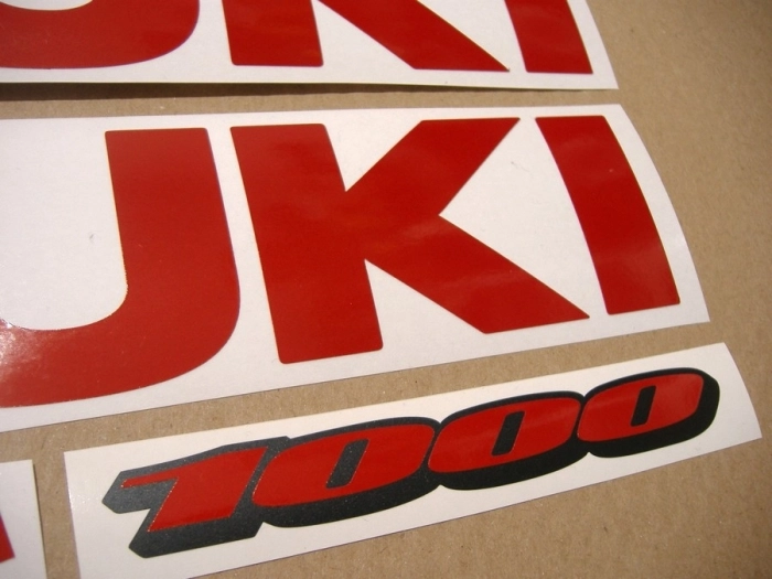 Restoration Sticker for Suzuki GSX-R 1000 in Reflective Red