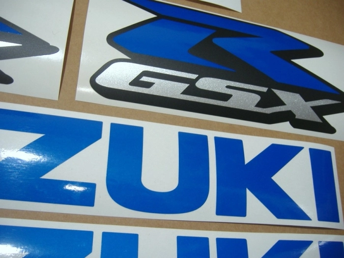 Restauration Aufkleber-Set für Suzuki GSX-R 750 in Reflektierend Blau