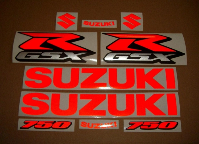 Suzuki GSX-R 750 - Reflektierend Rot - Aufkleber-Dekor