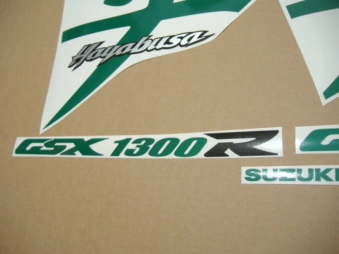 Suzuki Hayabusa 1999-2007 with Reflective Green Vinyl-Sticker