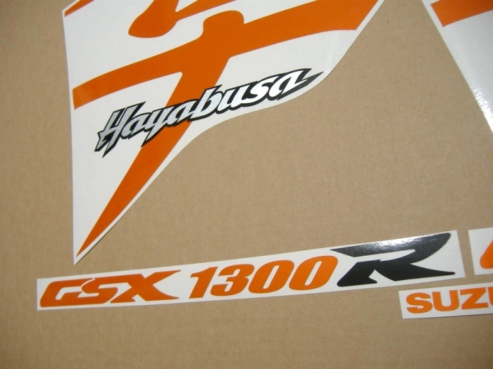 Suzuki Hayabusa 1999-2007 with Reflective Orange Vinyl-Sticker