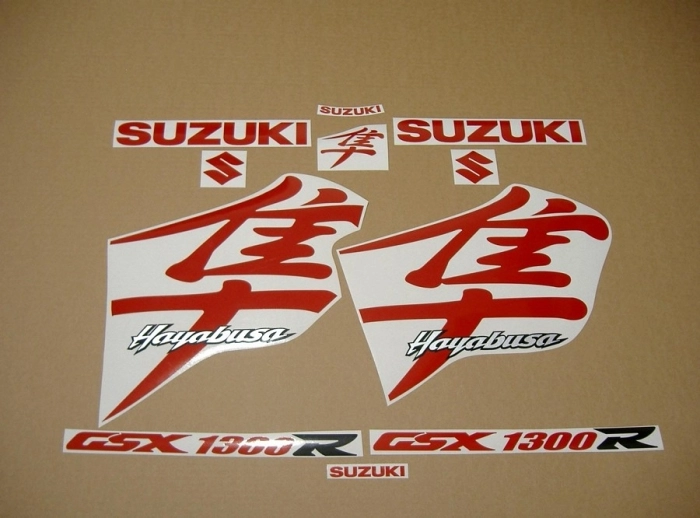 Suzuki Hayabusa 1999-2007 - Reflektierend Rot - Custom-Aufkleber-Dekor