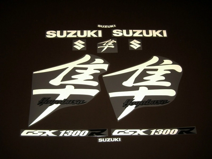 Suzuki Hayabusa 1999-2007 - Reflektierend Weiß - Aufkleber-Dekor