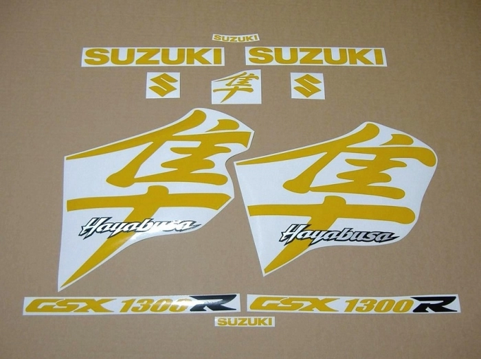 Suzuki Hayabusa 1999-2007 - Reflektierend Gelb - Custom-Aufkleber-Dekor