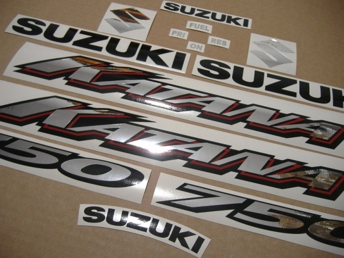 Suzuki GSX-F 750 Katana 2001 - Silver US - Sticker-Decals