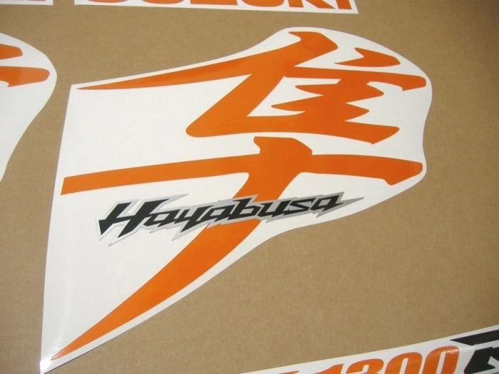 Suzuki Hayabusa 2008-2015 with Reflective Orange Vinyl-Sticker