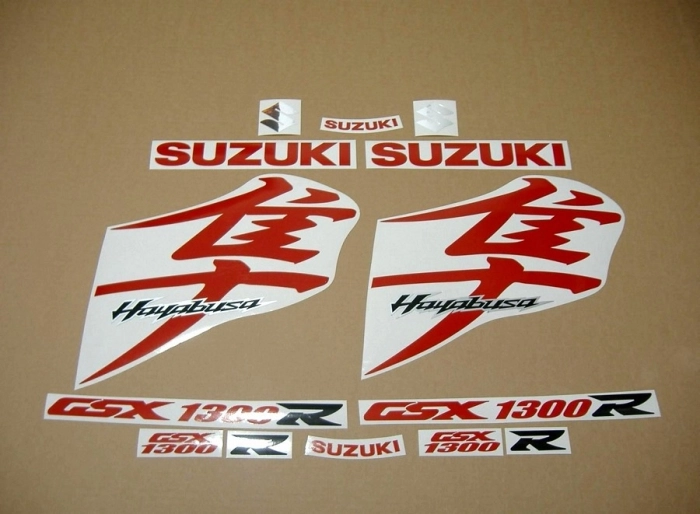 Suzuki Hayabusa 2008-2015 mit Reflektierend Rot Motorrad Dekor