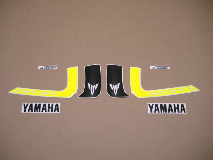 Restoration Sticker for Yamaha MT-07 2017 in Grey/Neon Yellow