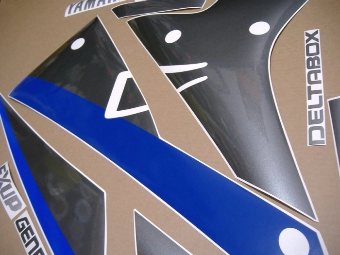 Restauration Aufkleber-Set für Yamaha FZR 1000 1990 in Schwarz/Grau Restauration Aufkleber-Set für Yamaha FZR 1000 1990 in Schwarz/Grau