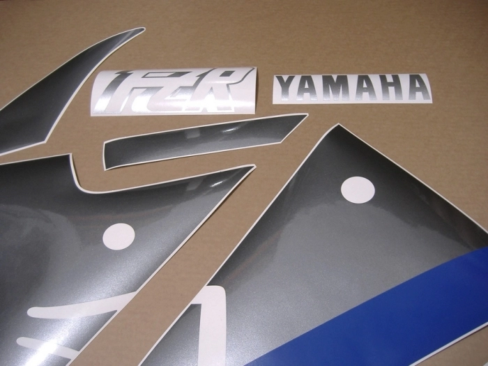 Replica Dekor für Yamaha FZR 1000 1990 in Schwarz/Grau Replica Dekor für Yamaha FZR 1000 1990 in Schwarz/Grau