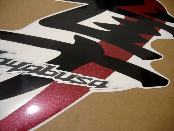 Suzuki Hayabusa 2008 - Weiß/Rot - Aufkleber-Dekor