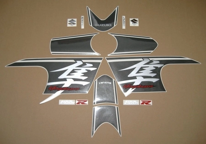 Suzuki Hayabusa 2017 mit Schwarz/Grau Motorrad Dekor