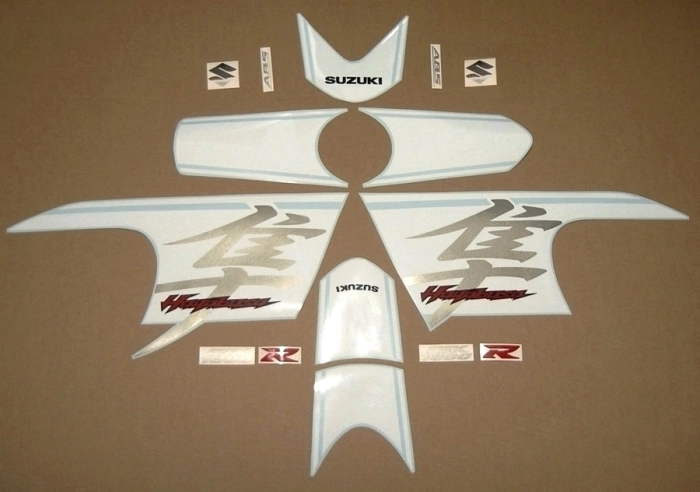 Suzuki Hayabusa 2017 mit Blau/Weiß Motorrad Dekor