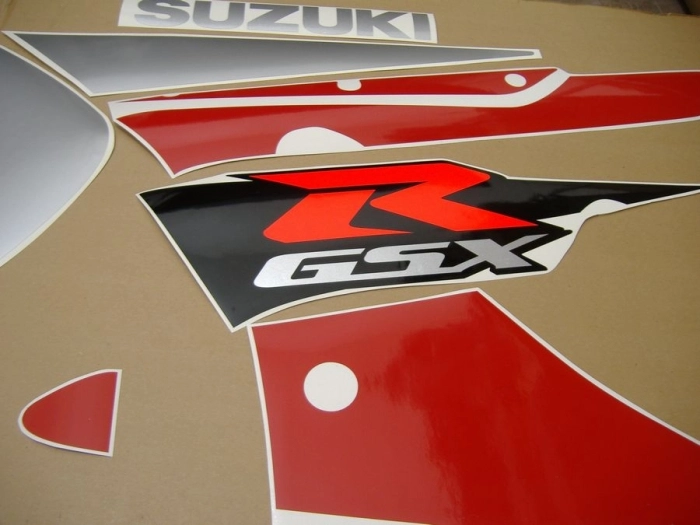 Suzuki GSX-R 750 2002 - Rot/Silber - Aufkleber-Dekor