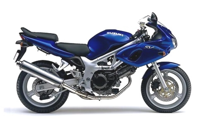 Suzuki SV 650S 2002 with Blue Motorcycle Decals