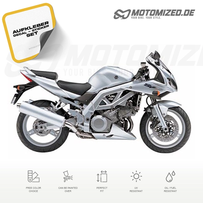 Suzuki SV 1000S 2006 with Grey Motorcycle Decals