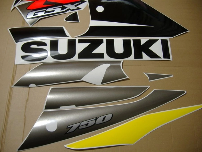 Restauration Aufkleber-Set für Suzuki GSX-R 750 2002 in Gelb/Schwarz