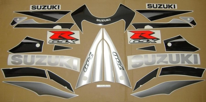 Suzuki GSX-R 750 2003 - Grau/Silber - Aufkleber-Dekor