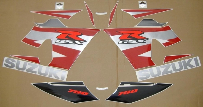 Suzuki GSX-R 750 2004 - Black/Red - Sticker-Decals