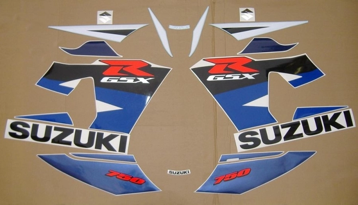 Suzuki GSX-R 750 2004 - White/Blue - Sticker-Decals
