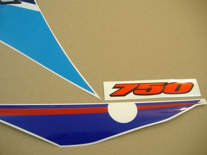 Suzuki GSX-R 750 2007 - White/Blue - Sticker-Decals