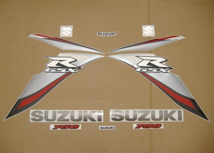 Suzuki GSX-R 750 2009 - White/Silver - Sticker-Decals