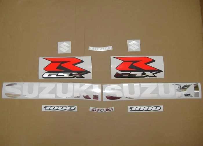 Restauration Aufkleber-Set für Suzuki GSX-R 1000 2004 in Schwarz (LE)
