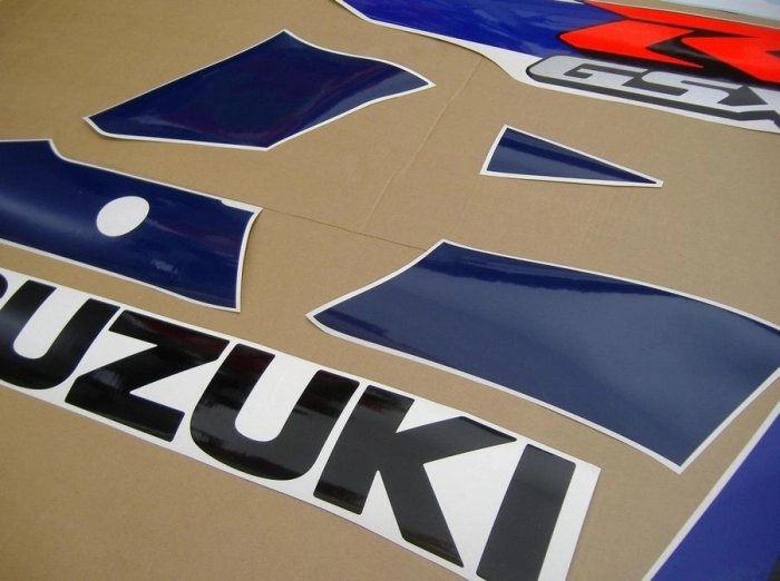 Suzuki GSX-R 1000 2004 mit Weiß/Blau Motorrad Dekor