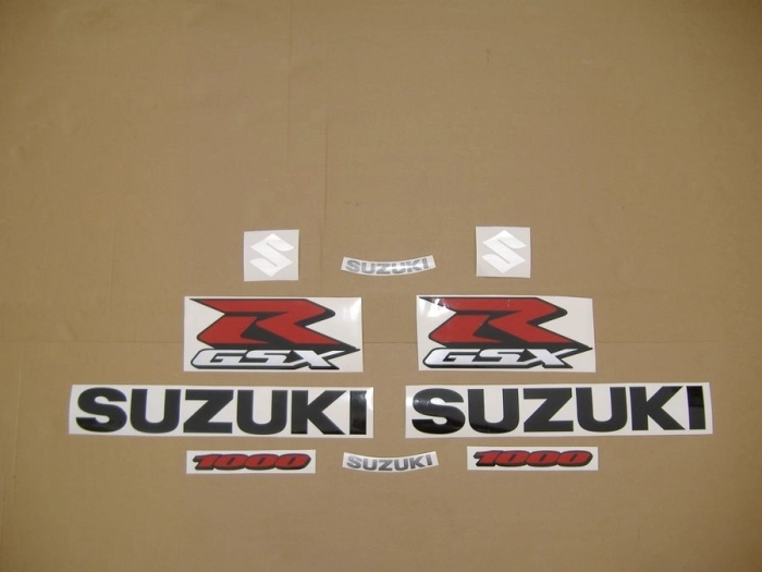 Restauration Aufkleber-Set für Suzuki GSX-R 1000 2008 in Schwarz