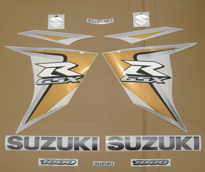 Suzuki GSX-R 1000 2008 - Schwarz/Gold - Aufkleber-Dekor