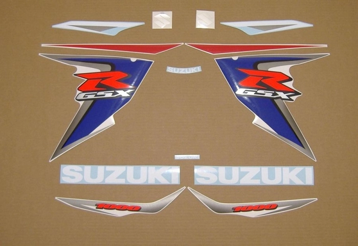 Restoration Sticker for Suzuki GSX-R 1000 2008 in White/Blue