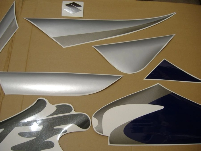 Replica Dekor für Suzuki Hayabusa 2005 in Dunkelblau/Silber