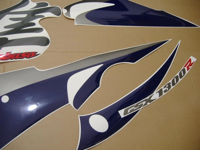 Suzuki Hayabusa 2005 - Dunkelblau/Silber - Aufkleber-Dekor