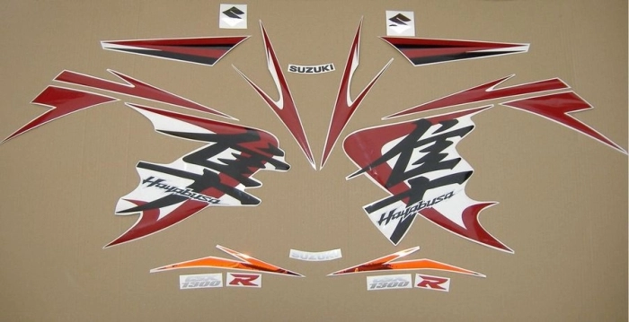 Suzuki Hayabusa 2008 - Orange/Red - Sticker-Decals