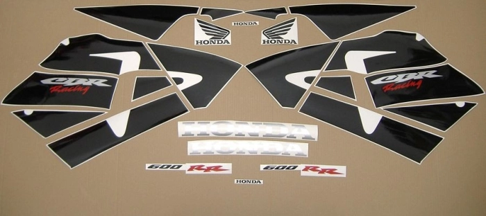Honda CBR 600RR 2005 - Silber - Aufkleber-Dekor